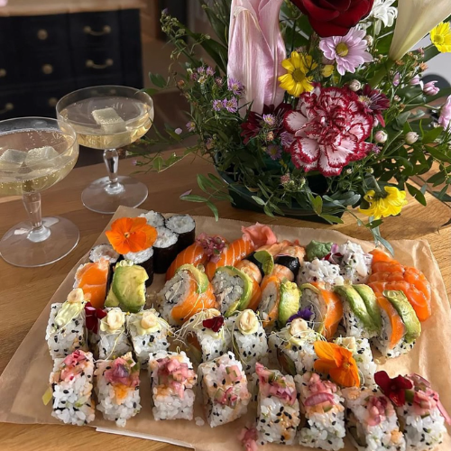 plateau sushi pour la saint-valentin